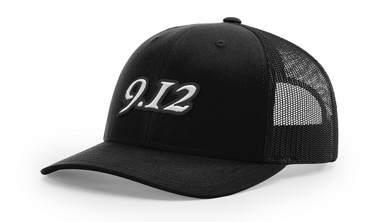 9.12 Black/Black Center Patch Hat
