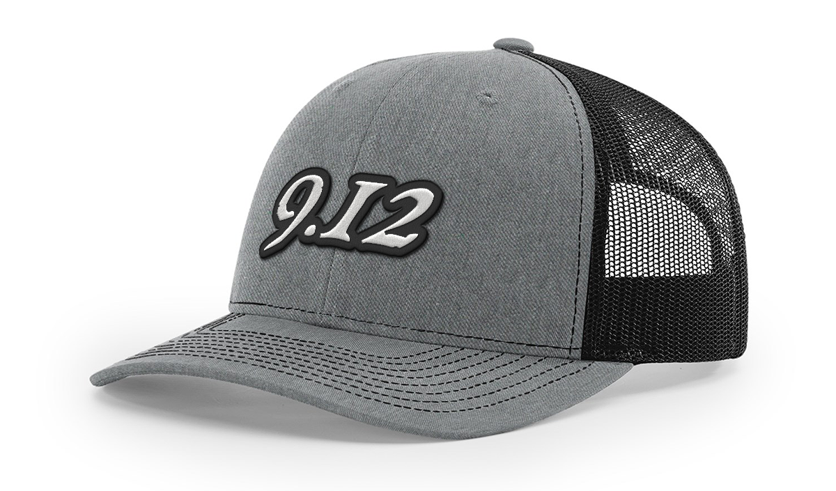 9.12 Grey/Black Center Patch Hat