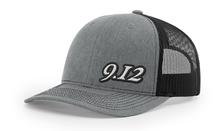 9.12 Grey/Black Patch Hat