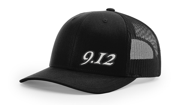 9.12 Black/Black Patch Hat – 9.12 UNITED